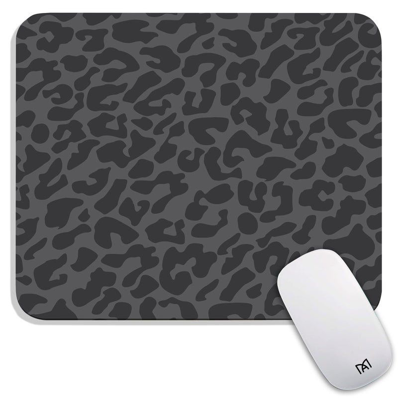 Armanza Square Mouse Pad Black Leopard,Personalized Premium-Textured Custom Mouse Mat Design,Washable Mousepad Lycra Cloth,Non-Slip Rubber Base Computer Mouse Pads for Wireless Mouse - Image 1